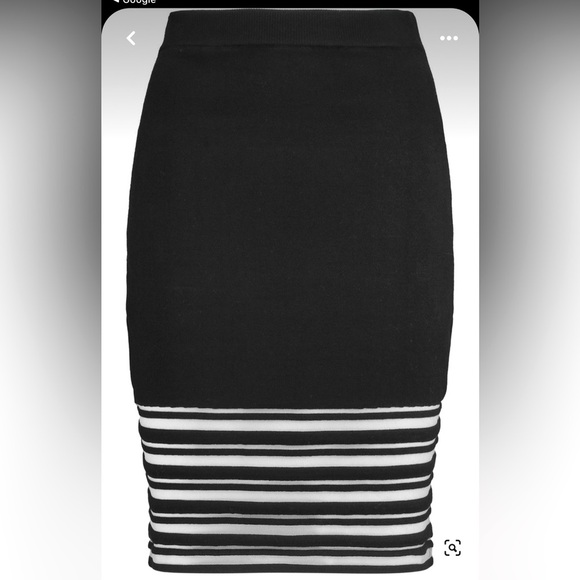 Black size Small Rebecca Minkoff Petra Paneled Stretch Knit Mini Pencil Skirt - Picture 1 of 5